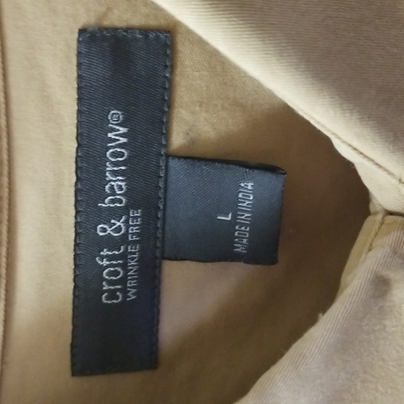 Croft & Barrow - Button down shirt, Size - L, Color - Brown cream - Picture 5 of 11